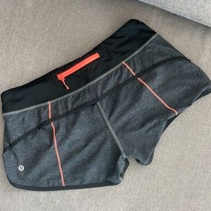 Worn ONCE - lululemon grey black pink athletic Shorts